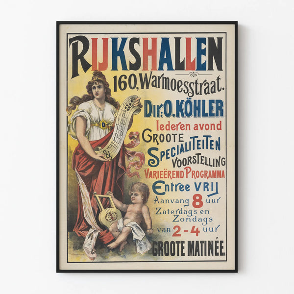 Vintage Rijks Hallen Music and Shows Poster