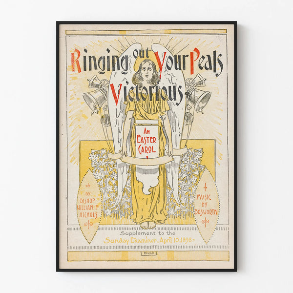 Vintage Poster Ringing Out Your Peals Victorious - Musical Wall Decoration