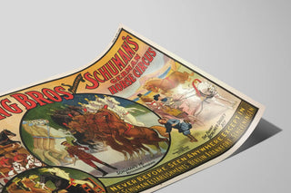 Vintage poster Ringling Bros Schuman's German Horse Circus 1909 — artwork view