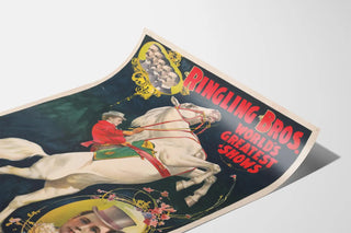 Vintage poster of Ringling Bros World’s Greatest Shows - Madam Ada Castello and Jupiter
