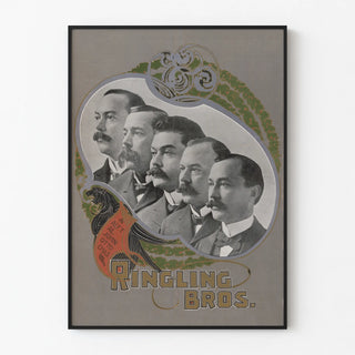 Vintage Poster of Ringling Bros. Portraits of the Ringling Brothers