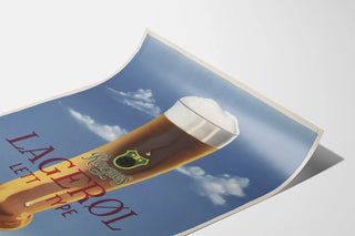 Vintage Lagerøl Ringnes Beer Poster
