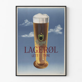 Vintage Lagerøl Ringnes Beer Poster