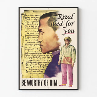 Inspirational Wall Poster Rizal Died For You