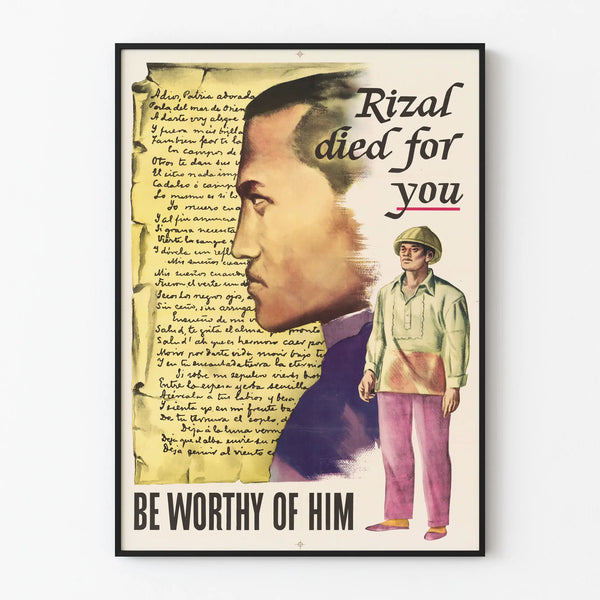 Inspirational Wall Poster Rizal Died For You