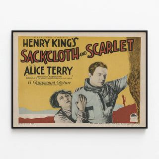 Vintage poster of Henry King's Sackcloth and Scarlet with Alice Terry — framed artwork on a wall