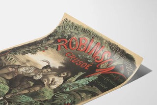 Vintage Robinson Crusoe Poster - Imperial Theatre of the Opéra Comique