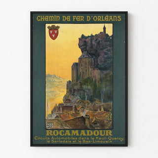 Vintage Poster of Rocamadour - Car Circuits of Haut-Quercy and Bas-Limousin