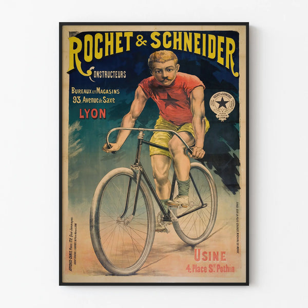 Vintage poster Rochet & Schneider Bicycle Manufacturers