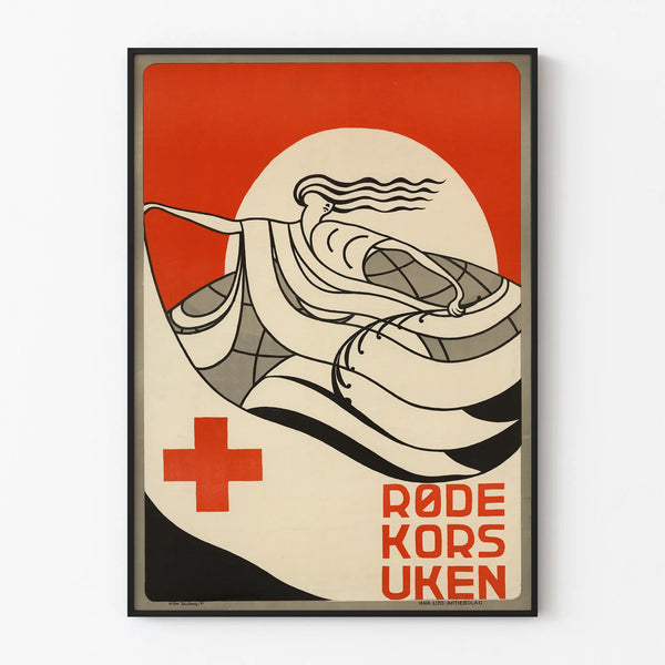 Vintage Red Cross Poster Weekly Wall Decoration