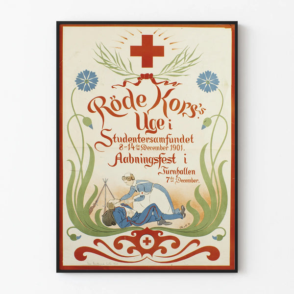 Vintage Poster Red Cross - Student Week 1901