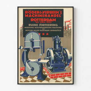 Industrial Poster Rôder & Verbeek Rotterdam for Wall Decoration