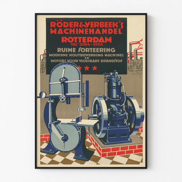 Industrial Poster Rôder & Verbeek Rotterdam for Wall Decoration