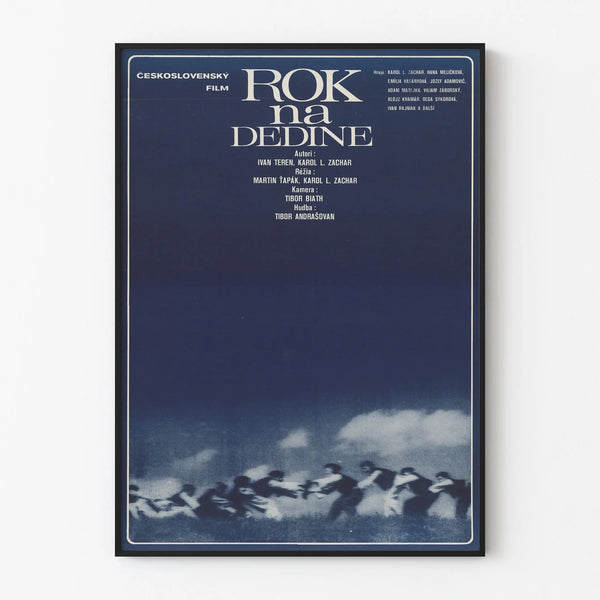 Vintage Czechoslovakian film poster Rok na Dedine wall decoration