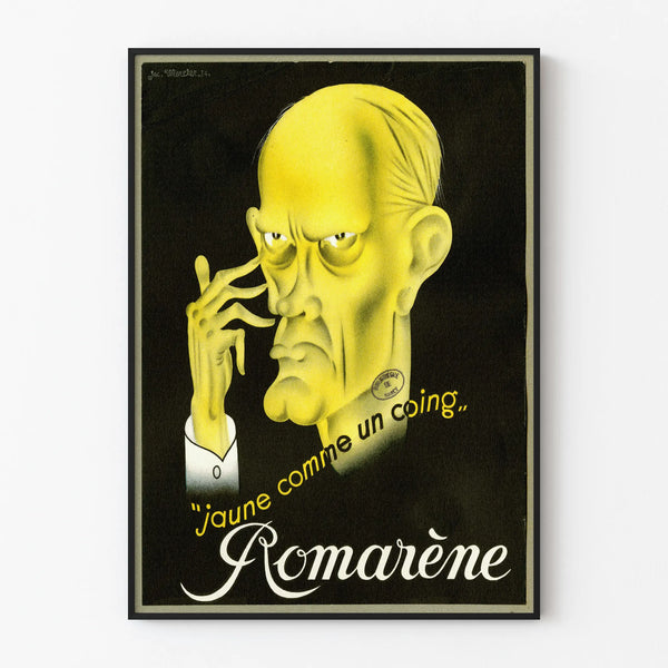 Vintage poster Romarène yellow as a quince