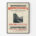 Vintage poster Romsdals Automobilselskap A/S