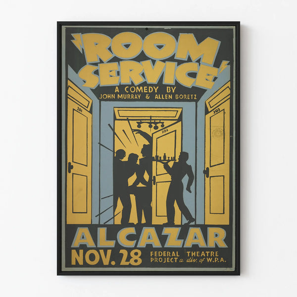 Vintage Poster Room Service - Theater Comedy Wall Decoration