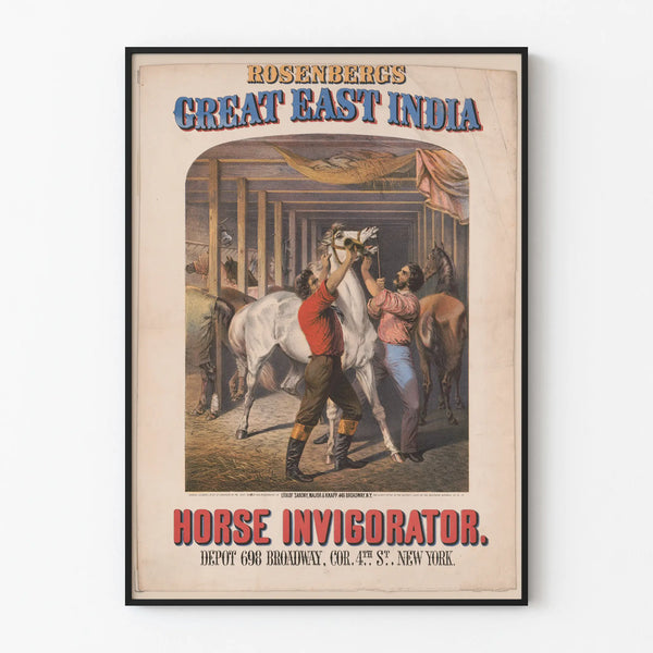 Vintage Poster Rosenberg’s Great East India Horse Invigorator