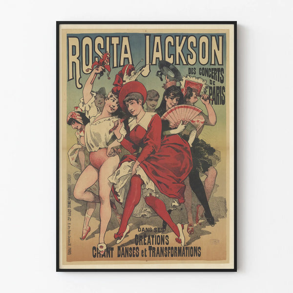 Vintage poster of Rosita Jackson from the Paris concerts