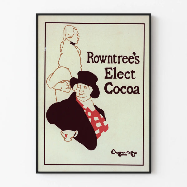 Vintage Rowntree's Elect Cocoa Poster Retro Wall Decoration