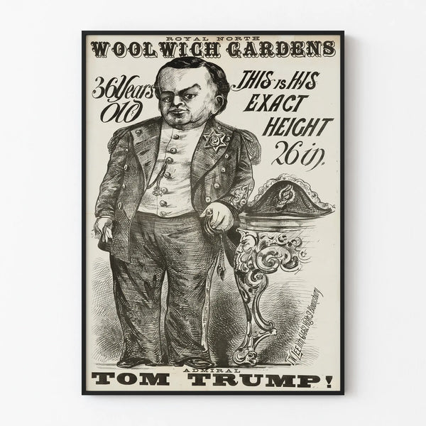 Vintage Admiral Tom Trump Poster - Retro Wall Decoration