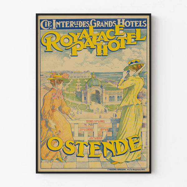 Vintage poster of the Royal Palace Hotel Ostend