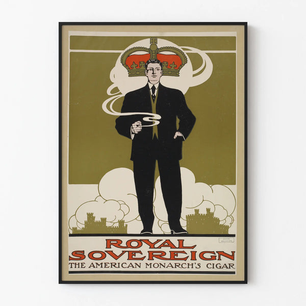 Vintage Royal Sovereign Poster American Cigar