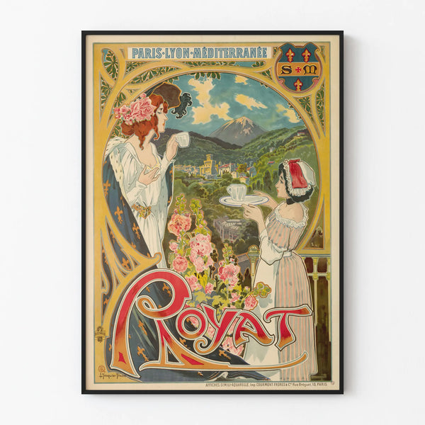 Vintage Royat Poster - Art Nouveau Style Wall Decoration