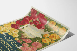 Vintage poster of the rose exhibition in Boskoop 1913