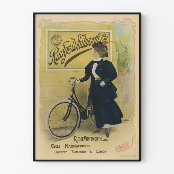 Vintage poster Rudge-Whitworth Ltd. - Decorative advertisement for bicycle manufacturers