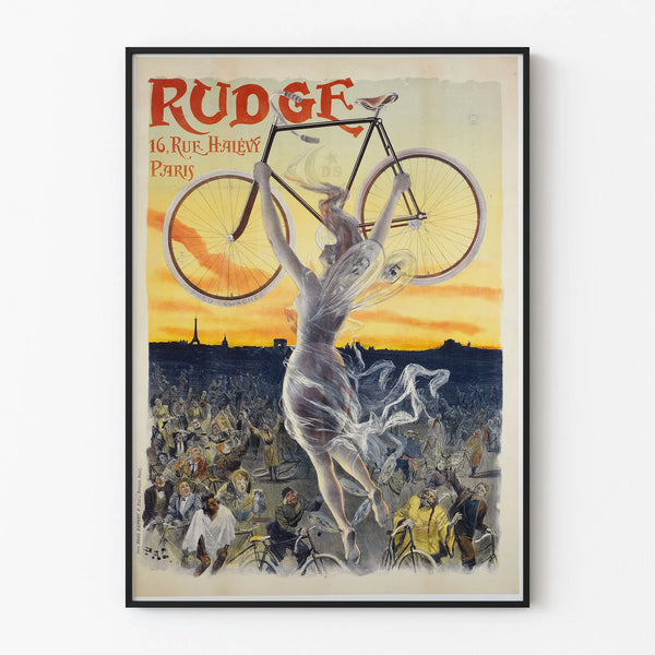 Vintage Rudge Bicycle Poster - Parisian Wall Decoration