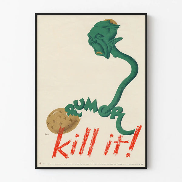 Vintage Poster Against Rumor World War