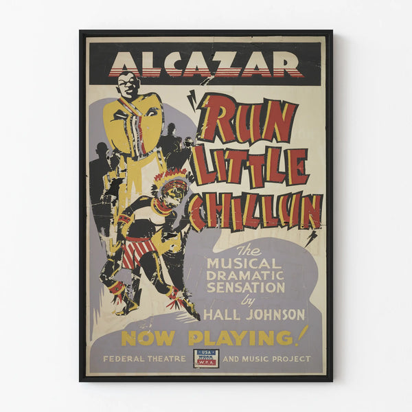Vintage Poster 'Run Little Chillun' - Thematic Wall Decoration for Musical Theatre