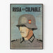 Vintage War Poster 'Russia is Guilty' Soldier in Helmet