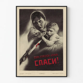 Russian Propaganda Poster War 1942 Protection
