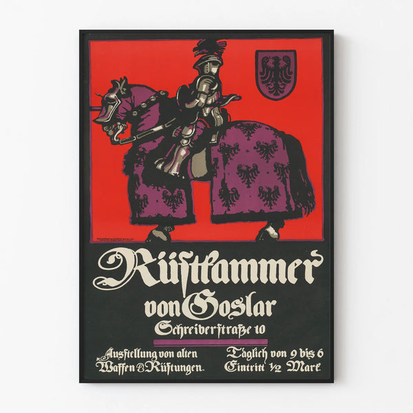 Vintage poster of the Goslar Rüstkammer exhibition