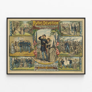 Vintage Poster Ruth's Devotion Domestic Melodrama — framed artwork on a wall