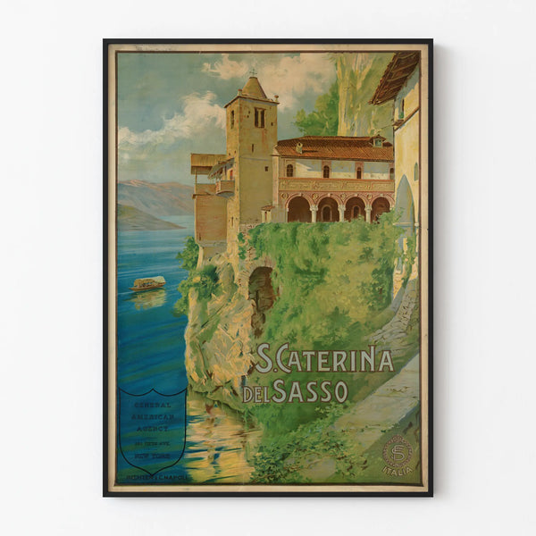 Vintage poster S. Caterina del Sasso - Italian wall decoration