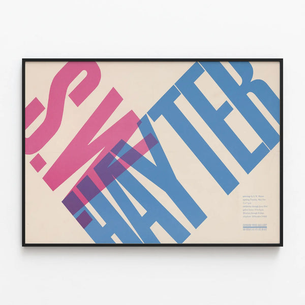Exhibition poster S.W. Hayter at the Howard Wise Gallery — framed artwork on a wall