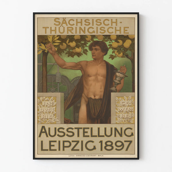 Vintage poster of the Saxon-Thuringian Industrial and Trade Exhibition 1897