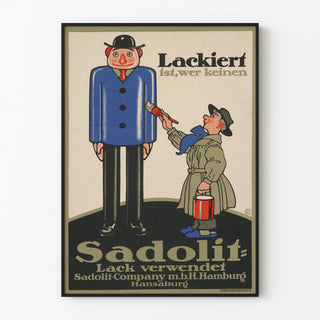 Vintage Sadolit poster of painting and varnish