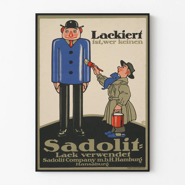Vintage Sadolit poster of painting and varnish