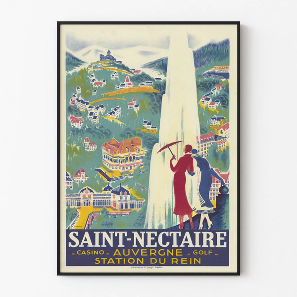 Vintage Poster Saint-Nectaire Casino Auvergne Golf Rein Station