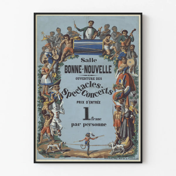 Vintage poster of Bonne-Nouvelle hall - Shows and concerts