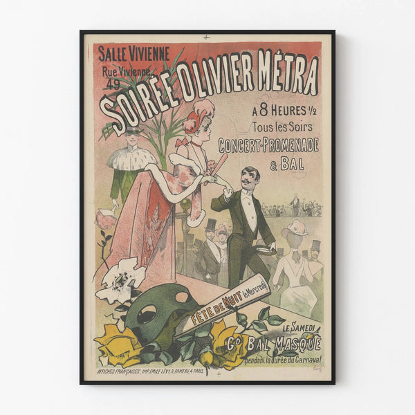 Poster Evening Olivier Métra Salle Vivienne Concert & Ball