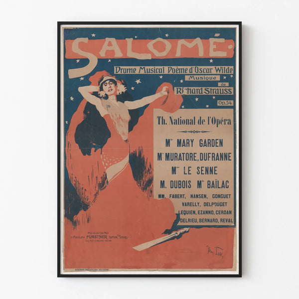 Vintage poster of Salomé, a musical drama by Oscar Wilde