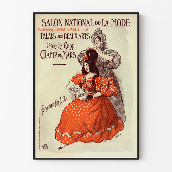 Vintage Poster of the National Fashion Show - Retro Wall Decoration