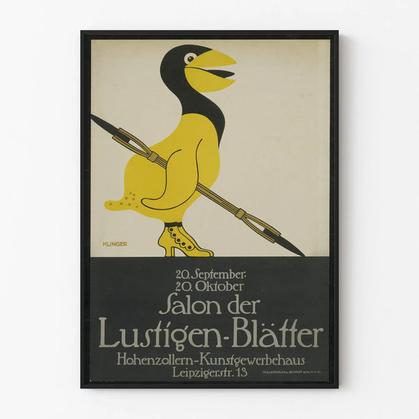 Vintage Animal Wall Decoration Poster for Salon der Lustigen Blätter