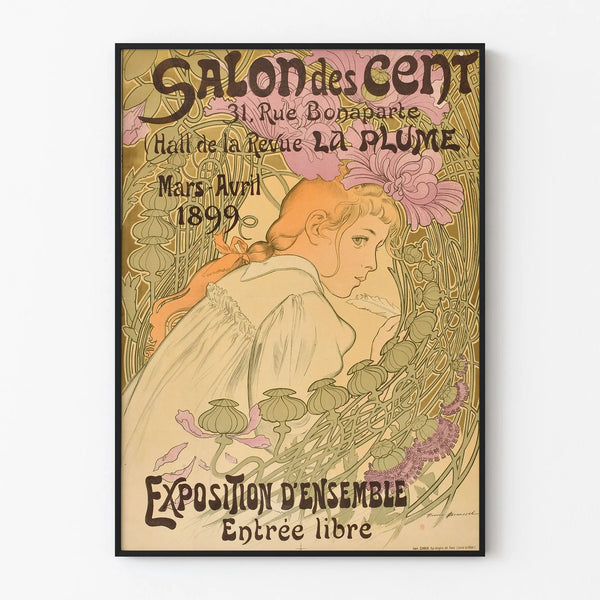 Poster Salon des Cent 1899 Wall Decoration Vintage Art Nouveau