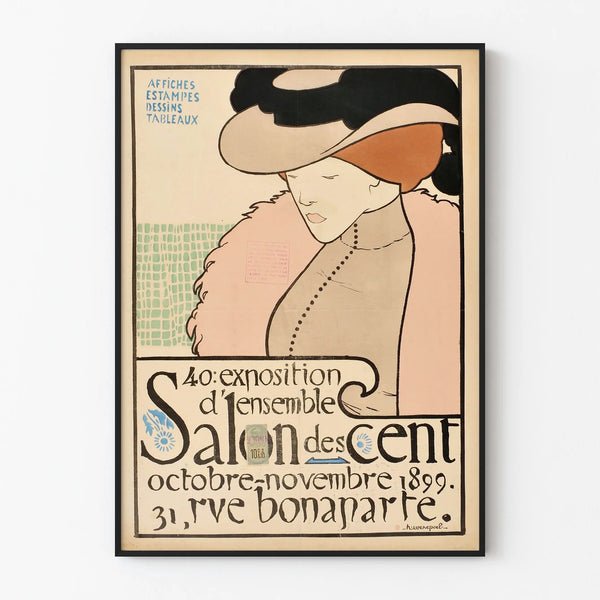 Vintage Poster Salon des Cent 1899 - Elegant Wall Decoration